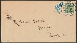 1919 cover to Thorshavn franked with Denmark 1913 Numeral 4 ore diag ...