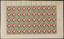 Heligoland: 1869-73 QV Embossed ¼s green &amp; rose, error of colour ...