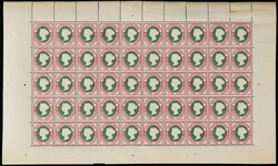 Heligoland: 1875-90 QV Embossed 1pf (¼d) deep green &amp; rose, FULL ...