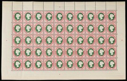 Heligoland: 1875-90 QV Embossed 1pf (¼d) deep green &amp; rose, FULL ...