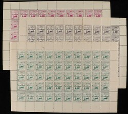 Burma: 1943 Farmer 15c magenta 20c grey-lilac & 30c deep blue-green, ...