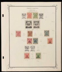 1883-1902 QV Collection on Scott album pgs. 1883-84 Arms 4c & 8c, ...
