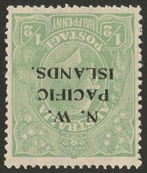 1918-23 opt KGV ½d green, 5th setting, wmk single 'crown A' ...