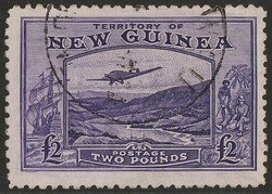 1935 Bulolo Airmail £2 violet. VFU. Scott C44 cat US$160, SG 204 cat ...