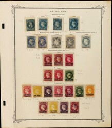 1856-97 QV collection on Scott album pgs inc 1856 QV 6d imperf M&amp ...
