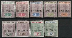 1899 QV Tablet set ½d to 5/-, opt SPECIMEN. VF fresh M/MLH. SG ...