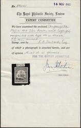 1915 'G.R. MAFIA' blackish-lilac h/s GEA Yacht 2½h brown. VF fresh ...