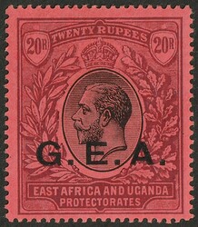 1917-21 'G.E.A.' opt KGV 20R black & purple/red. VF fresh MLH. Scott ...