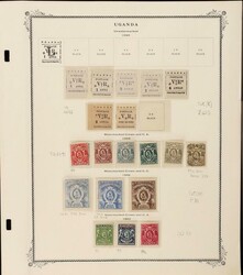 1896-1902 QV Mint collection on Scott album pg. 1896 Typeset 1a-1R. ...