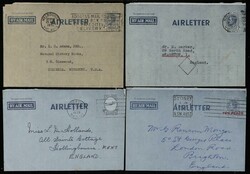 Postal Stationery - Aerogrammes: 1944-70 used collection near comp ...