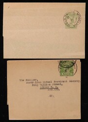 Postal Stationery - Wrappers: 1913-60s used collection inc 1913 ...