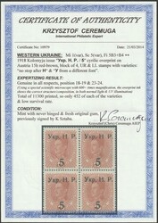 Western Ukraine: 1918 Kolomyja 'Ukr. N. R.' opt on Austria 5/15h ...
