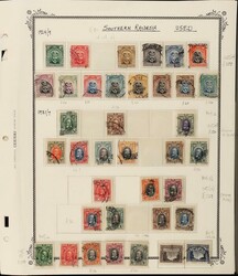 Rhodesia: 1896-1951 collection inc 1896-97 Large Arms 10/-. 1909 ...