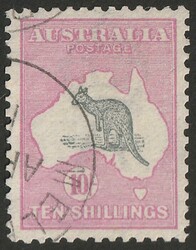 10/- Grey & pink. Superb CTO Melbourne part cds, perfectly centred. ...