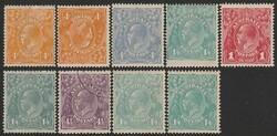 1914-36 collection KGV ½d to 1/4 comp all wmks & perfs inc some ...