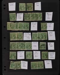 1d Green variety collection, all wmks & perforations with single wmk ...