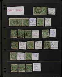 1d Green variety collection, all wmks & perforations with single wmk ...