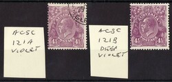 4½d Violet Die II the two shades, violet & deep violet. F-VF CTO. SG ...