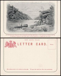 Lettercard: c1898 ESSAY showing Nepean River NS Wales with Fisherman ...
