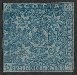 1851-60 Crown & Flowers 3d pale blue. VFM, partial original gum, 4 ...