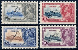1935 KGV Silver Jubilee set ¾Pi-9Pi, perf SPECIMEN. VF fresh MLH. SG ...