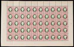 Heligoland: 1875-90 QV Embossed 1pf (¼d) deep green & rose, FULL ...