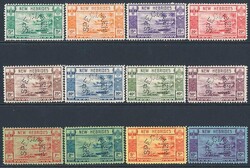 1938 Gold Currency set 5c-1Fr, perf SPECIMEN. VF fresh MLH. Yv ...