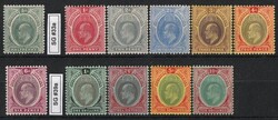 1907-11 KEVII New Colours ½d to 10/-. VF fresh M/MLH. Scott 32-42 ...