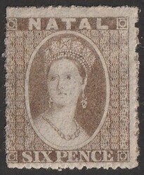 1861-62 QV Chalon 6d grey, no wmk, rough perf 14 to 16. F-VF fresh M. ...