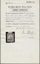1915 'G.R. MAFIA' blackish-lilac h/s GEA Yacht 2½h brown. F-VF fresh ...
