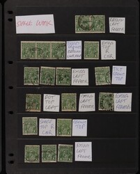 1d Green variety collection, all wmks & perforations with single wmk ...