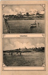 Inhambane * Postal ilustrado monocolor, com duas gravuras de ...