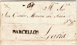 Barcelos – A preto, LF BCL1 em carta datada de Barcelos (21.01.22) ...