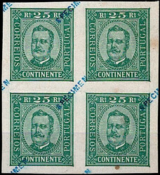 Portugal * 1891/95 – D. Carlos I. Busto gravado em madeira por ...