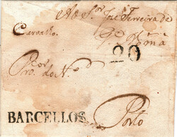 Barcelos – A preto, LF BCL1 em carta datada de Barcelos (26.07.02) ...