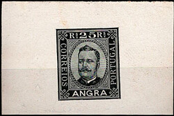 Angra * 1891/95 – D. Carlos I. Busto gravado em madeira por Manuel ...