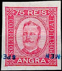 Angra * 1891/95 – D. Carlos I. Busto gravado em madeira por Manuel ...
