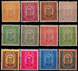 Angra * Reimpressões de 1905 * 1892/93 – D. Carlos I, tipo Diogo ...