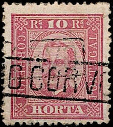 Horta * 1892/93 – D. Carlos I, tipo Diogo Neto. MF2, 10 réis, ...