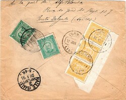 Ponta Delgada * 1884/93 – D. Luís I. De frente. Selos do ...