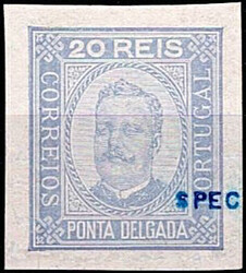 Ponta Delgada * 1891/95 – D. Carlos I. Busto gravado em madeira por ...