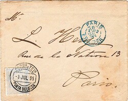 Ponta Delgada * 1892/93 – D. Carlos I, tipo Diogo Neto. Sobrescrito ...