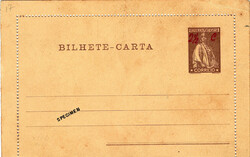 Portugal * 1912 – Ceres. Bilhetes-cartas. OM17, 2 ½ c. Prova de ...