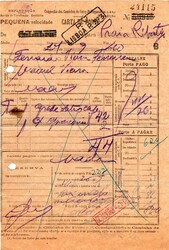 Portugal * Correio ferroviário. Carta de porte da Companhia dos ...