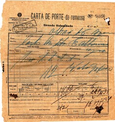 Portugal * Correio ferroviário. Carta de porte dos Caminhos de Ferro ...