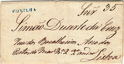 Covilhã – A azul, LF CVL3 em carta datada de Covilhã (23.01.38) ...