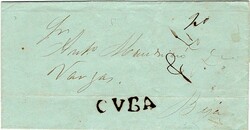 Cuba – A sépia, LF CUB2 em carta datada de Cuba (04.08.50) para ...