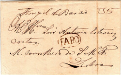 Faro – A sépia, LF FAR2 em carta datada de Faro (12.12.28) para ...