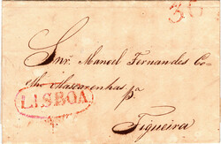 Lisboa – A vermelho, LF LSB5, em carta datada de Lisboa (10.04.33) ...