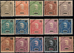 Congo * 1898/1901 – D. Carlos I Mouchon. MF 14/28. Série completa, ...